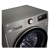 LG Front Load Washing Machine , 10KG Capacity with AI DD™, Steam™ , Platinum Silver Color, panel view, WR3210PRG, thumbnail 3