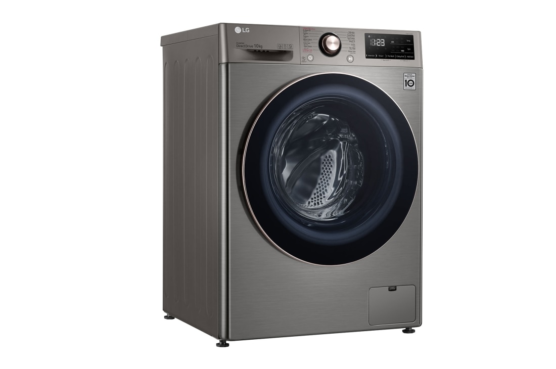 LG Front Load Washing Machine , 10KG Capacity with AI DD™, Steam™ , Platinum Silver Color, left side, WR3210PRG, thumbnail 10