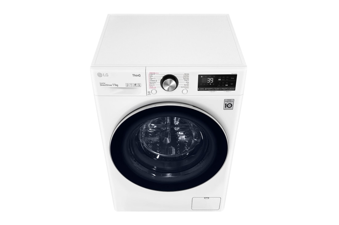LG Front Load Washing Machine , 11KG Capacity with AI DD™,ThinQ , White Color, top view, WR9011BWG, thumbnail 9