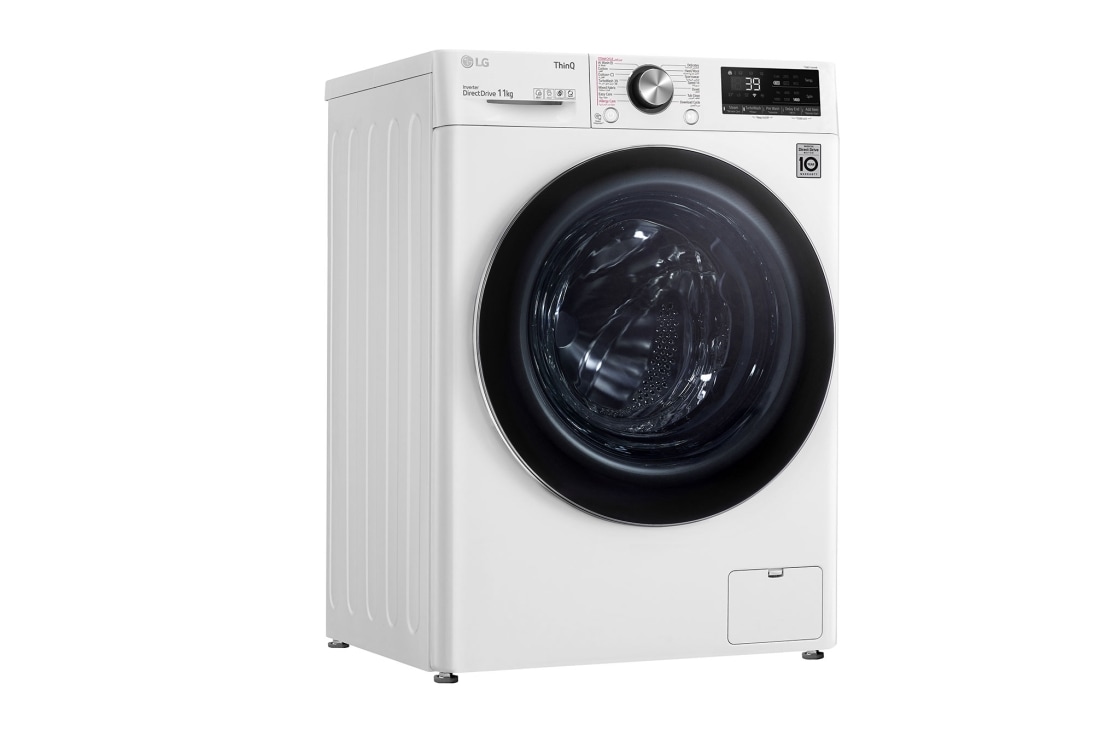 LG Front Load Washing Machine , 11KG Capacity with AI DD™,ThinQ , White Color, left side, WR9011BWG, thumbnail 10