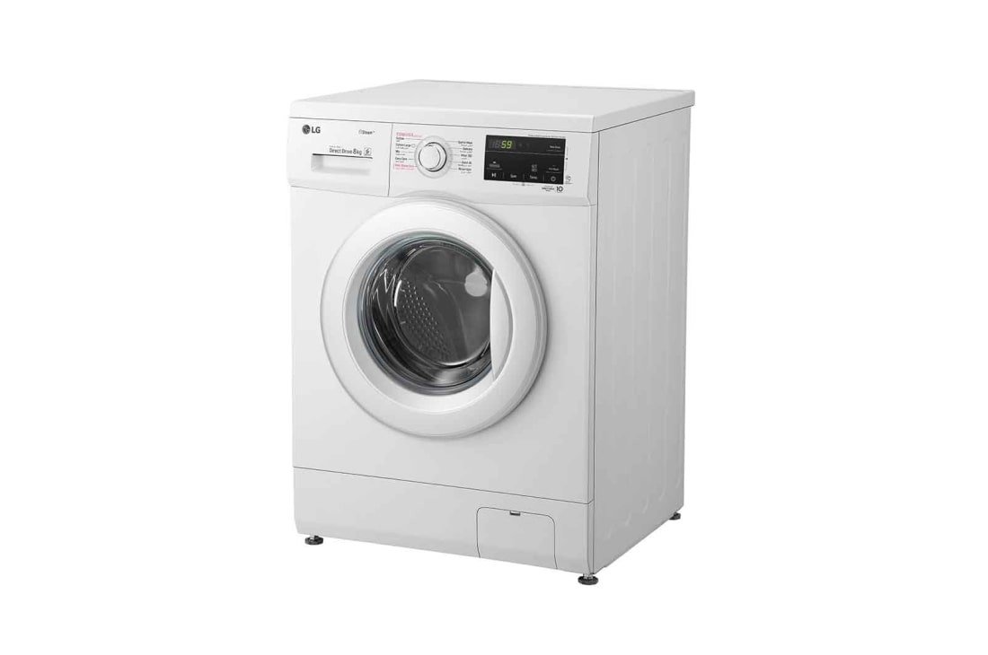 LG Front Load Washer 8kg, Direct Drive Motor, Smart Diagnosis, White Color, right side, WJ1408NTG, thumbnail 9