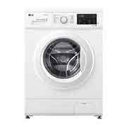 LG Front Load Washer 8kg, Direct Drive Motor, Smart Diagnosis, White Color, front view, WJ1408NTG, thumbnail 1