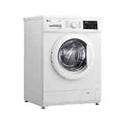 LG Front Load Washer 8kg, Direct Drive Motor, Smart Diagnosis, White Color, left side, WJ1408NTG, thumbnail 6
