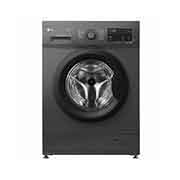 LG Front Load Washer 8kg, Direct Drive Motor, Smart Diagnosis, Middle Black Color, front view, WJ1408MTG, thumbnail 1