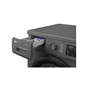 LG Front Load Washer 8kg, Direct Drive Motor, Smart Diagnosis, Middle Black Color, Detergent port, WJ1408MTG, thumbnail 4