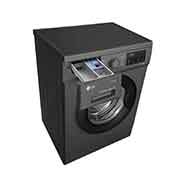 LG Front Load Washer 8kg, Direct Drive Motor, Smart Diagnosis, Middle Black Color, Detergent point, WJ1408MTG, thumbnail 8