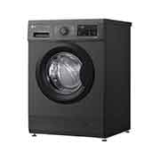 LG Front Load Washer 8kg, Direct Drive Motor, Smart Diagnosis, Middle Black Color, Right side view, WJ1408MTG, thumbnail 9