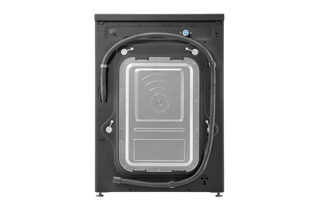 LG Front Load Washer 8kg, Direct Drive Motor, Smart Diagnosis, Middle Black Color, Back view, WJ1408MTG, thumbnail 13