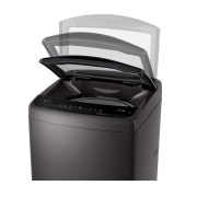 LG TopLoad Washer 16kg, Smart Inverter Motor, Smart Diagnosis, Middle Black Color, top load open, T16V1NDHT7, thumbnail 5