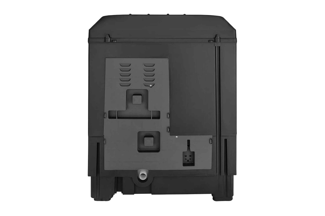 LG Twin Tub Washer 7/3.5KG with Roller Jet Plusator And 3 Washing Programs,Middle Black, Rear view, P1261RONT, thumbnail 16