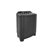 LG Twin Tub Washer 7/3.5KG with Roller Jet Plusator And 3 Washing Programs,Middle Black, Left side view, P1261RONT, thumbnail 3