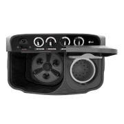 LG Twin Tub Washer 7/3.5KG with Roller Jet Plusator And 3 Washing Programs,Middle Black, Top open view, P1261RONT, thumbnail 8