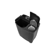 LG Twin Tub Washer 7/3.5KG with Roller Jet Plusator And 3 Washing Programs,Middle Black, Top Right open perspective, P1261RONT, thumbnail 12