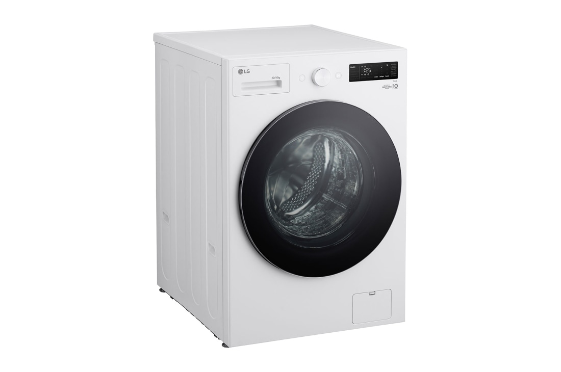 LG Washer Dryer Combo 20/10kg, Direct Drive Motor, Smart Diagnosis, Essence White Color, Right view, WDN2010WRP, thumbnail 10