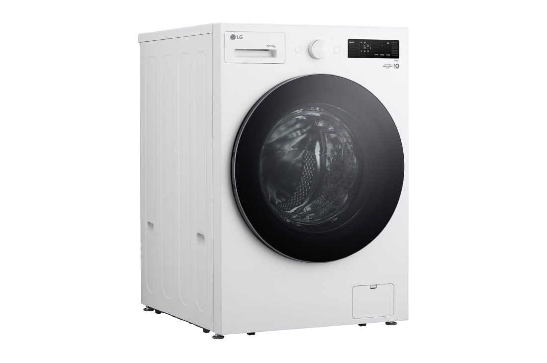 LG Washer Dryer Combo 20/10kg, Direct Drive Motor, Smart Diagnosis, Essence White Color, Right side view, WDN2010WRP, thumbnail 11