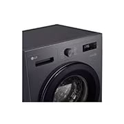 LG Washing Machine 8KG, Direct Drive Motor, Smart Diagnosis, Middle Black Color, panel view, F2Y1TYP6J, thumbnail 3
