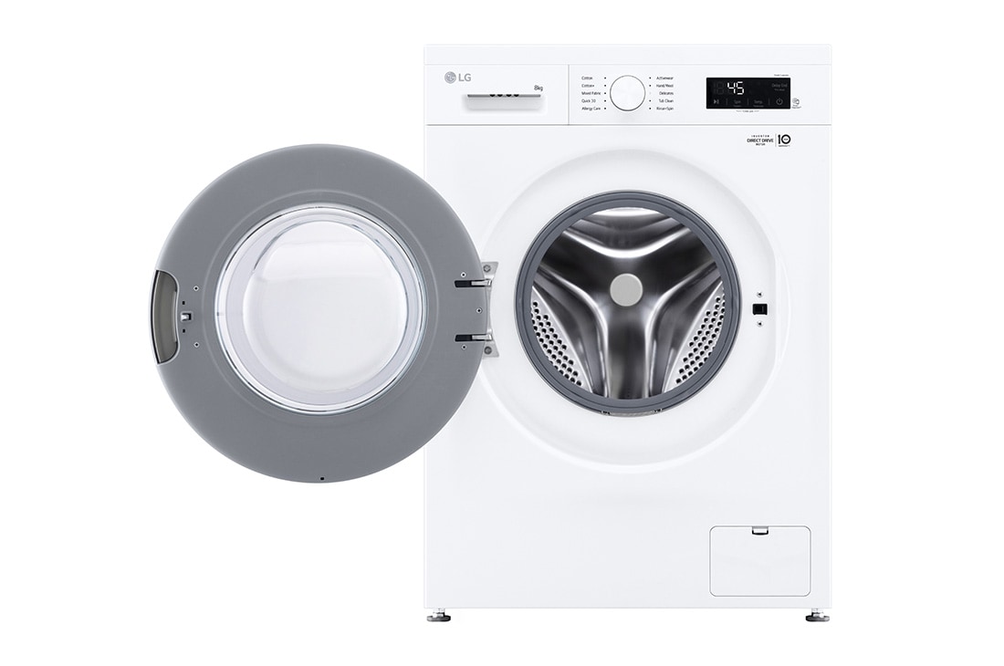 LG Washing Machine 8KG, Direct Drive Motor, Smart Diagnosis, Essence White Color, F2Y1TYPQ5, thumbnail 2