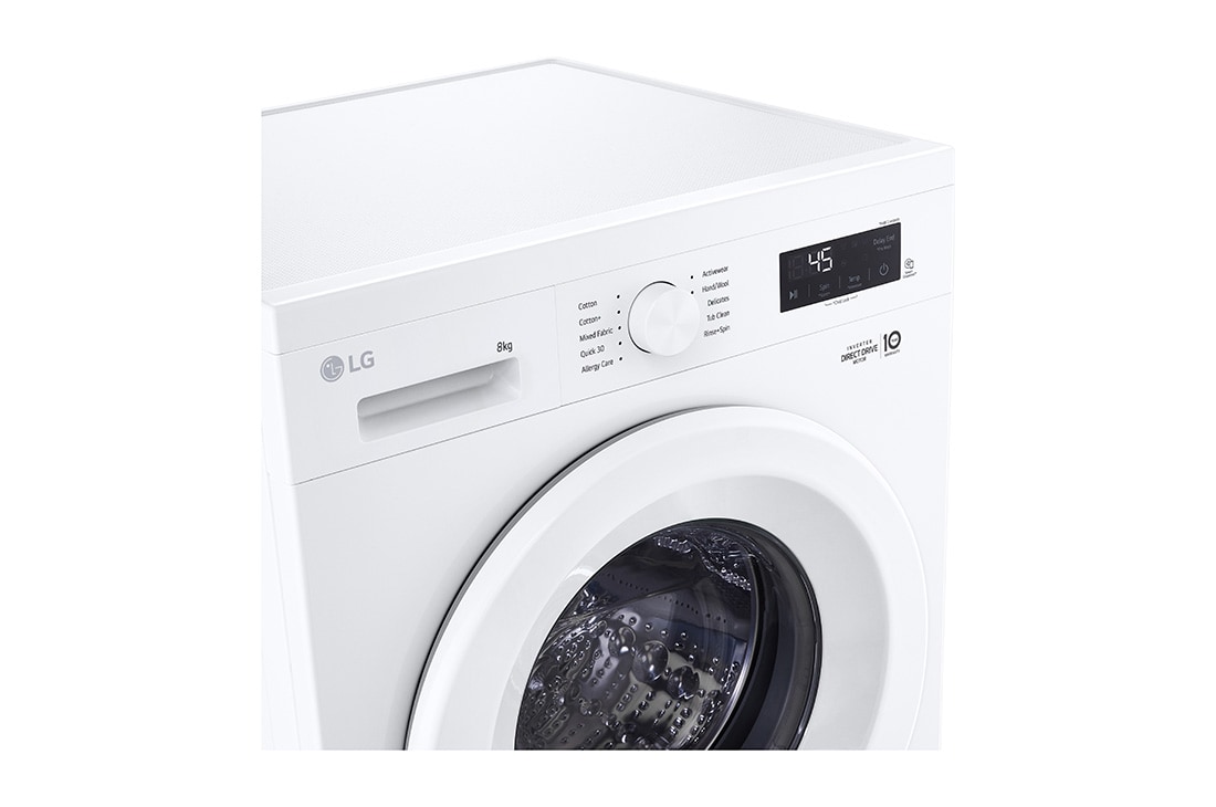 LG Washing Machine 8KG, Direct Drive Motor, Smart Diagnosis, Essence White Color, F2Y1TYPQ5, thumbnail 7