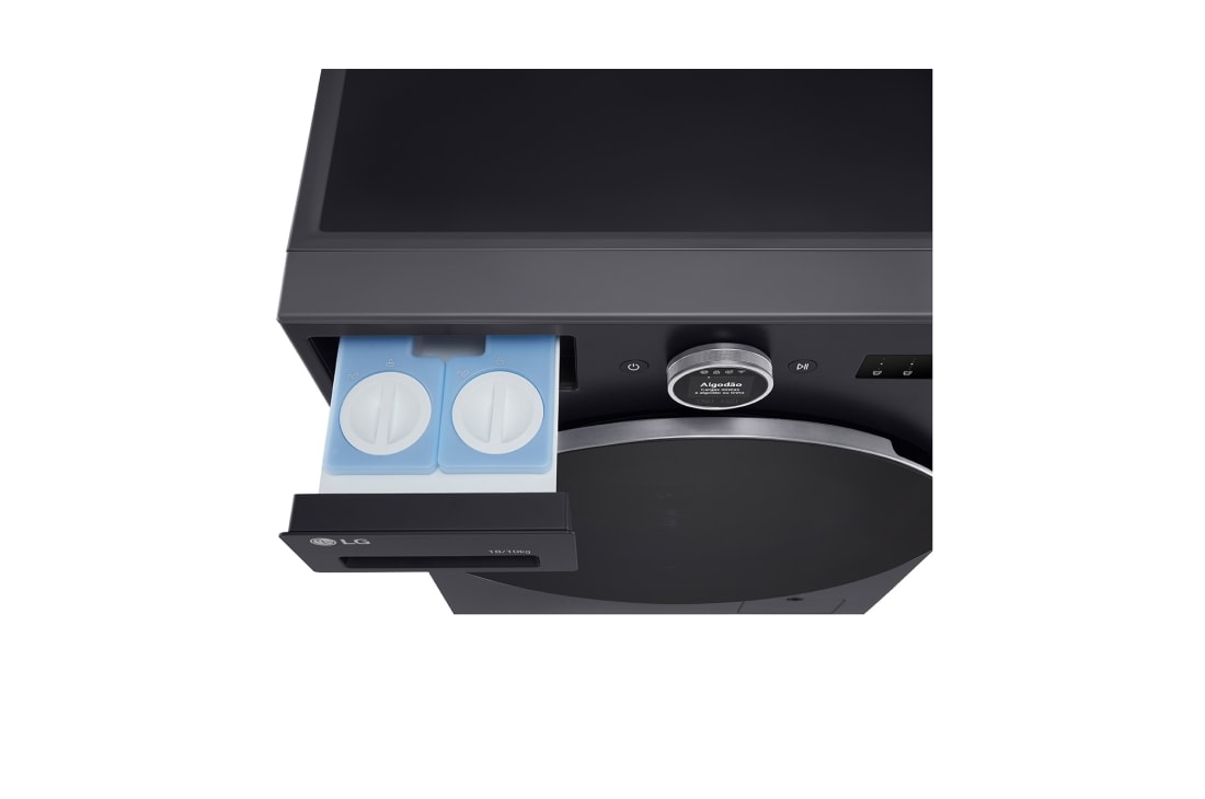 LG Washer Dryer Combo 18/10kg, Direct Drive Motor, Smart Diagnosis, Essence Graphite Color, display, WDN1810GRP, thumbnail 7