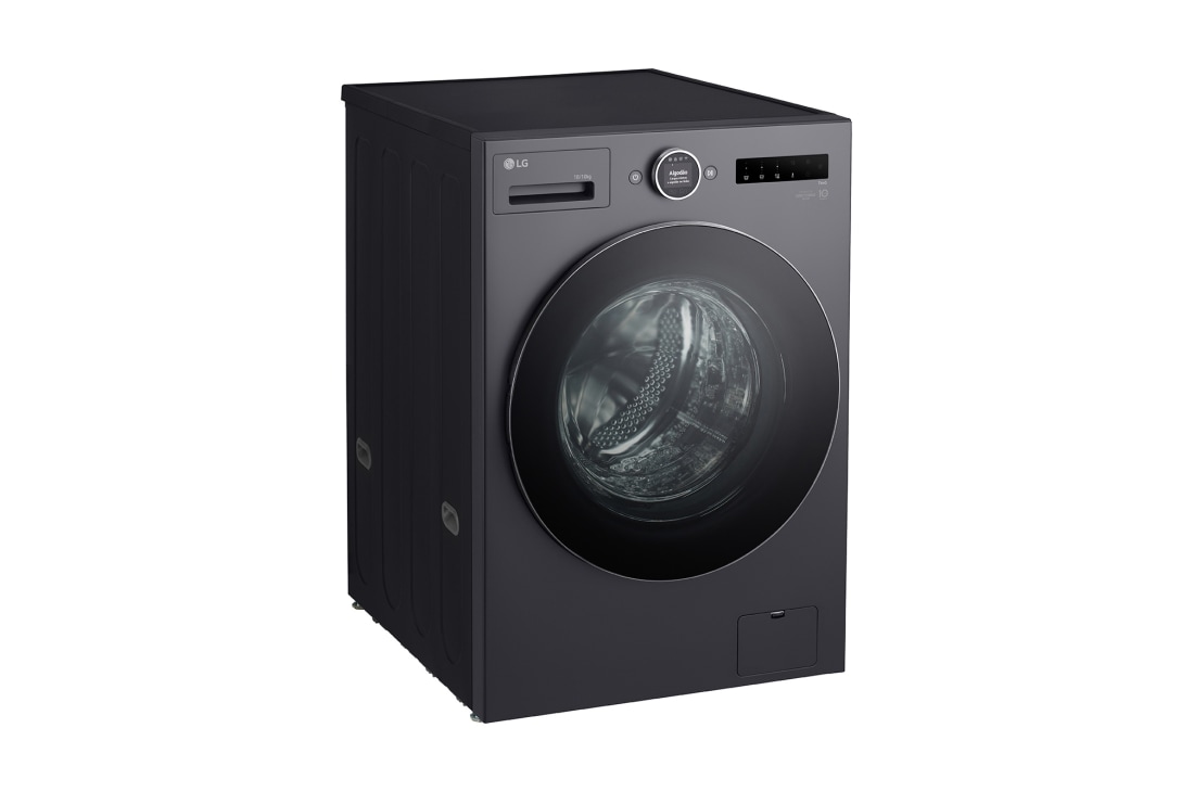 LG Washer Dryer Combo 18/10kg, Direct Drive Motor, Smart Diagnosis, Essence Graphite Color, left perspective view, WDN1810GRP, thumbnail 10