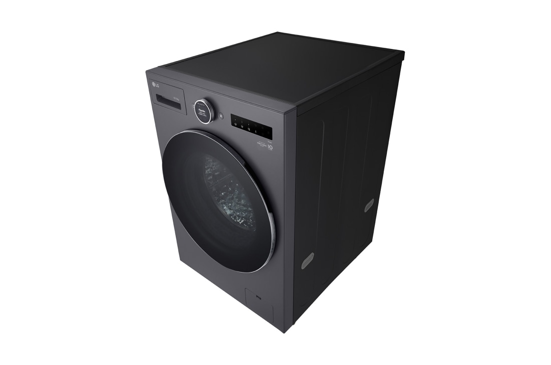 LG Washer Dryer Combo 18/10kg, Direct Drive Motor, Smart Diagnosis, Essence Graphite Color, right perspective view, WDN1810GRP, thumbnail 12