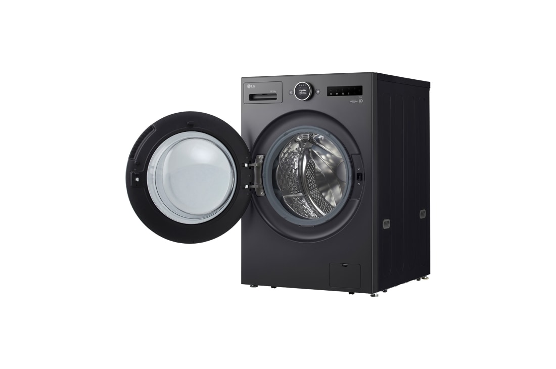 LG Washer Dryer Combo 18/10kg, Direct Drive Motor, Smart Diagnosis, Essence Graphite Color, front drawer open, WDN1810GRP, thumbnail 13