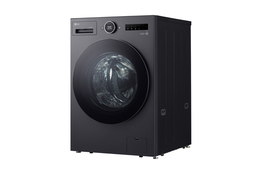 LG Washer Dryer Combo 18/10kg, Direct Drive Motor, Smart Diagnosis, Essence Graphite Color, right perspective view, WDN1810GRP, thumbnail 14