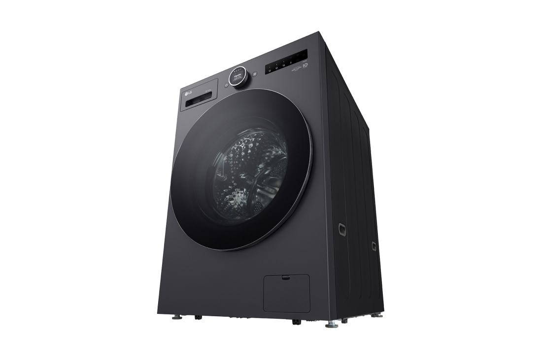 LG Washer Dryer Combo 18/10kg, Direct Drive Motor, Smart Diagnosis, Essence Graphite Color, right perspective view, WDN1810GRP, thumbnail 15