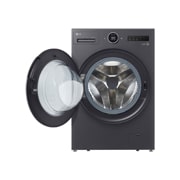 LG Washer Dryer Combo 18/10kg, Direct Drive Motor, Smart Diagnosis, Essence Graphite Color, front open door, WDN1810GRP, thumbnail 2