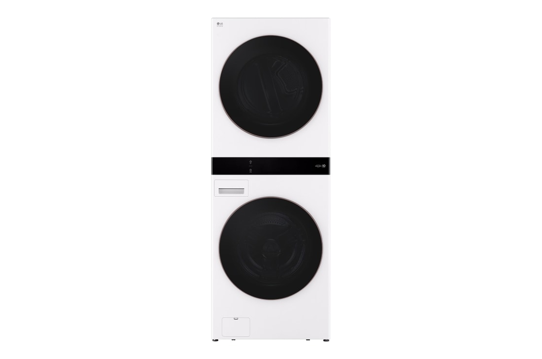 LG Single Unit Front Load 25/20kg LG WashTower™ with Centre Control™, White color, Front View, WT2520WRK, thumbnail 2