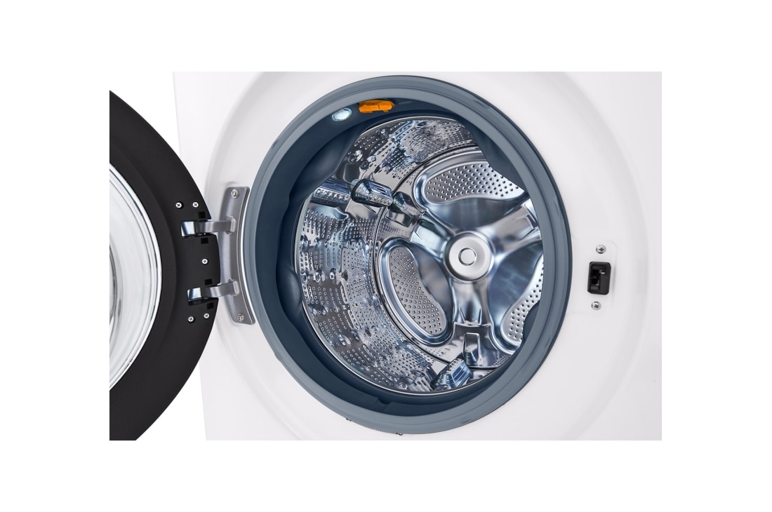 LG Single Unit Front Load 25/20kg LG WashTower™ with Centre Control™, White color, Right side tilt View , WT2520WRK, thumbnail 12