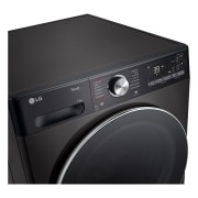 LG Washer Dryer Combo 13/7kg, Direct Drive Motor, Smart Diagnosis, Platinum Black  Color, panel view, WDR1307PBP, thumbnail 3