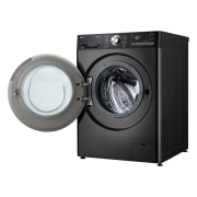 LG Washer Dryer Combo 13/7kg, Direct Drive Motor, Smart Diagnosis, Platinum Black  Color, right side open, WDR1307PBP, thumbnail 11