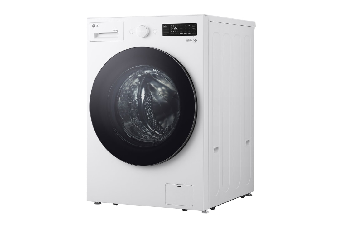 LG Washer Dryer Combo 18/10kg, Direct Drive Motor, Smart Diagnosis, Essence White Color, RightSide, WDN1810WRP, thumbnail 12