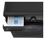 LG Washing Machine LG 9 KG, Direct Drive Motor, Smart Diagnosis, Middle Black Color, front drawer open, WY1409MVP, thumbnail 7