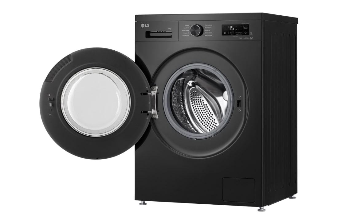 LG Washing Machine LG 9 KG, Direct Drive Motor, Smart Diagnosis, Middle Black Color, top drawer open, WY1409MVP, thumbnail 9