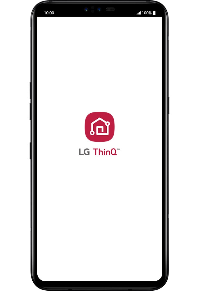 LG Smartphone screen that displays LG ThinQ app logo