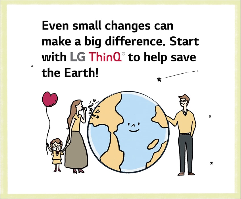 Join the Earth Day network's earth challenge 2020 through mobile app, start with lg ThinQ to help save the earth.
