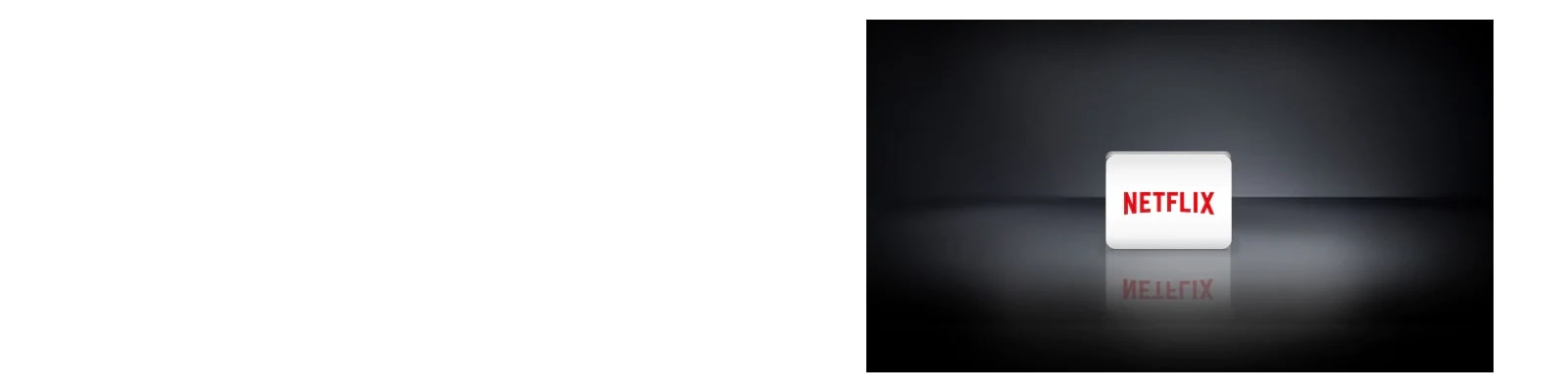 The Netflix logo, the Apple TV logo are arranged horizontally in the black background.