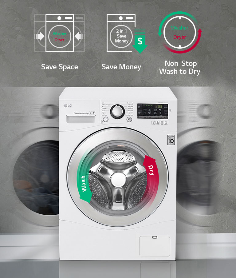 LG 10/7KG INVERTER DIRECT DRIVE Front Load Washing Machine LG