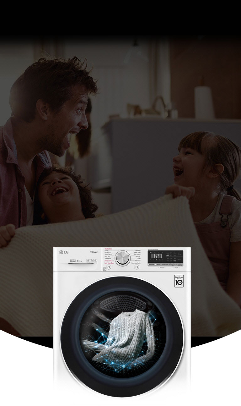 LG AI WASHING MACHINE THAT DETECTS. THINKS. CARES