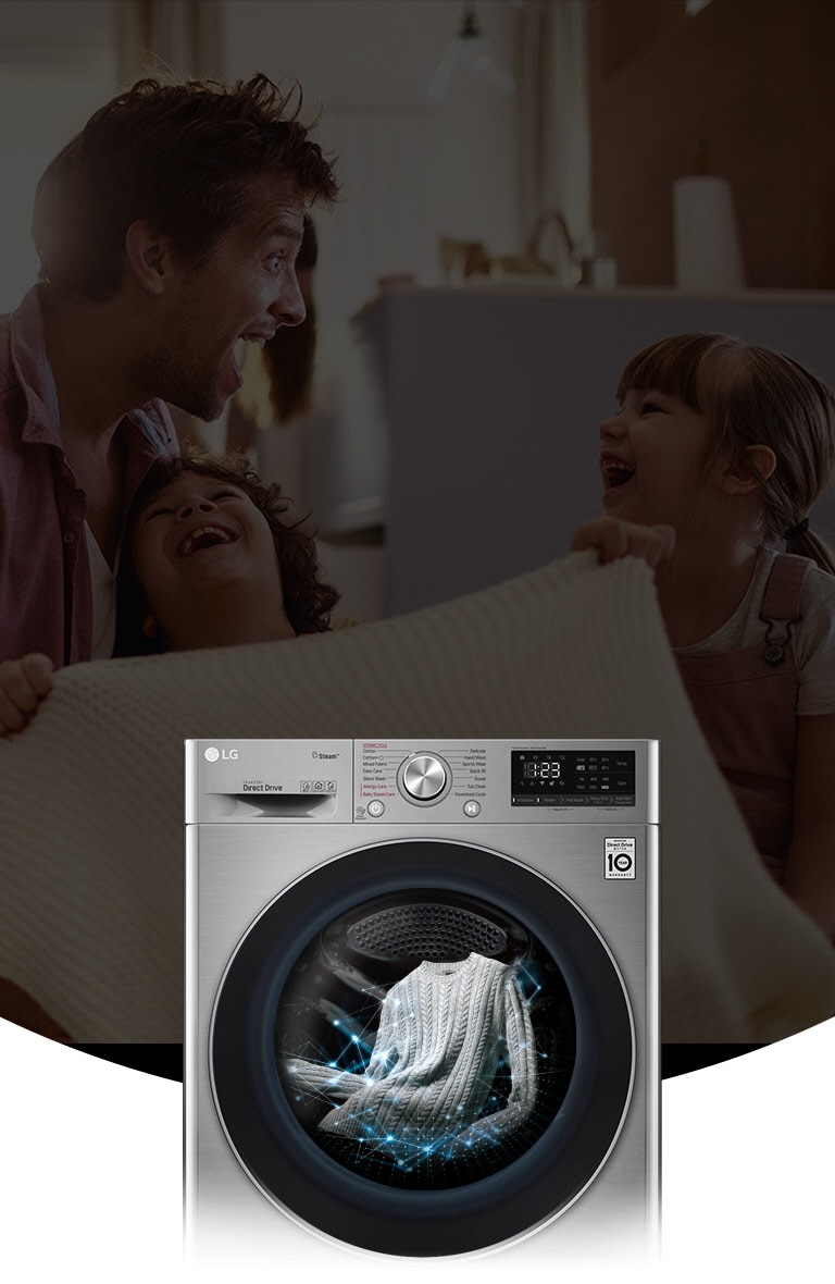 LG AI WASHING MACHINE THAT DETECTS. THINKS. CARES