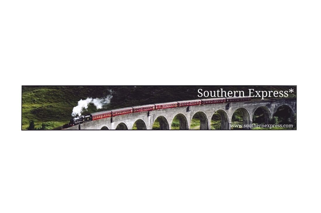 LG 86'' Ultra Stretch Signage, Front view with infill image, 86BH5F-M