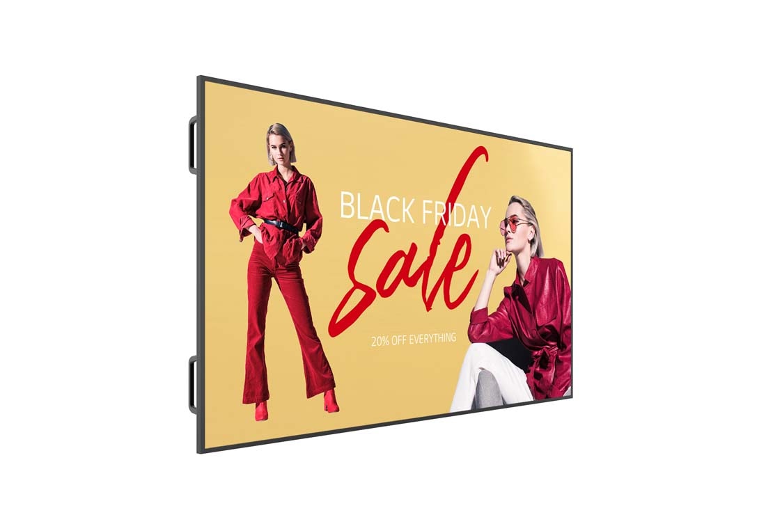 LG UM5K Series - 98'' UHD Large Screen Signage, +45 degree side view with infill image, 98UM5K-B, thumbnail 4