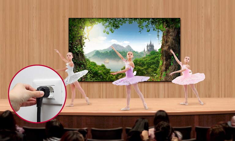 To describe that the LAPA series can be simply connected to a power supply, it shows the power connection part.