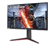 LG UltraGear™ 27'' FHD IPS Gaming Monitor with AMD FreeSync™ Premium, -15 degree side view, 27GN65R-B, thumbnail 2
