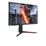 LG UltraGear™ 27'' FHD IPS Gaming Monitor with AMD FreeSync™ Premium, perspective view, 27GN65R-B, thumbnail 4