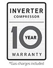 10 Year Warranty on Inverter Compressor