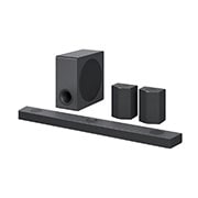 LG Soundbar S95QR, Front view with sub woofer and rear speakers, S95QR, thumbnail 1