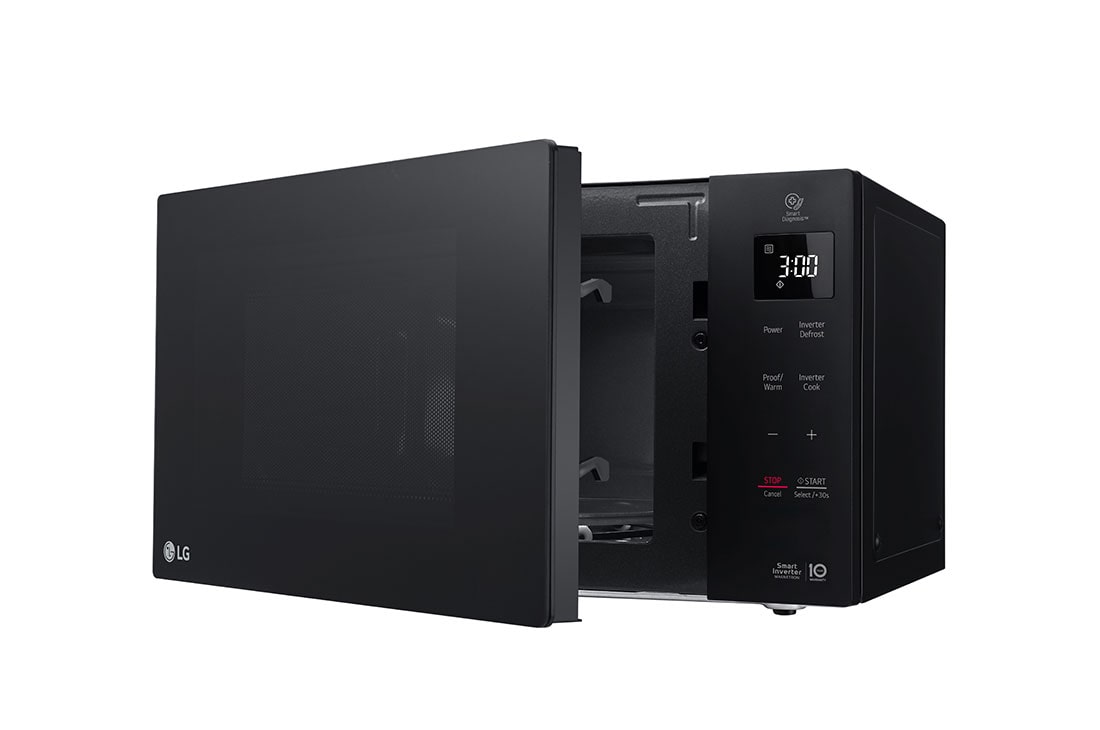 LG NeoChef, 36L Smart Inverter Microwave Oven, Side view open without food, MH7636GIS, thumbnail 7